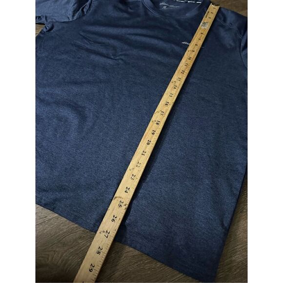 Eddie Bauer FreeDry Activewear Shirt Men's XL Long Sleeve Raglan Heather Blue - Picture 7 of 7